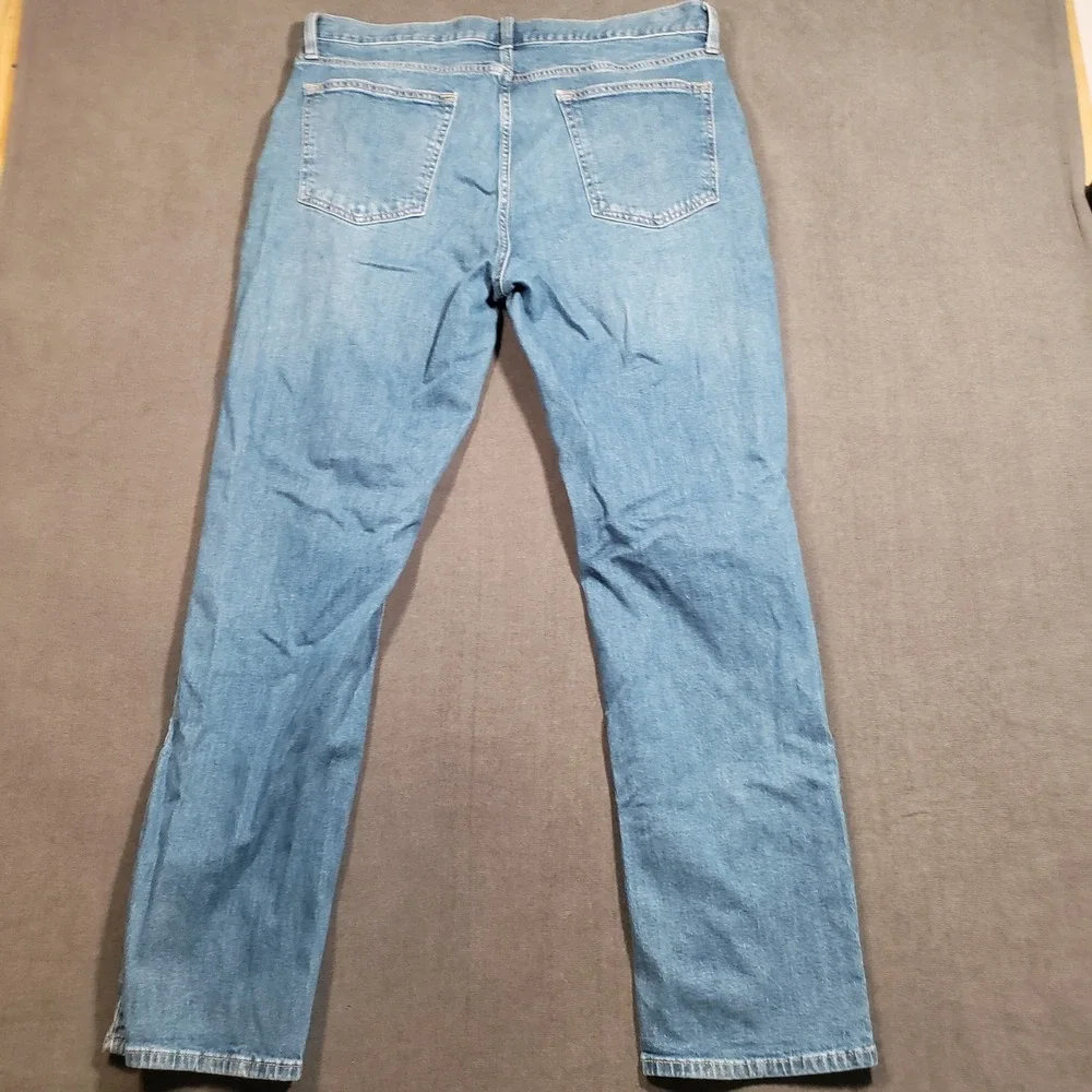 Old‎ Navy Straight Jeans Mens 36x32 Blue Medium Wash Built-In Flex Denim